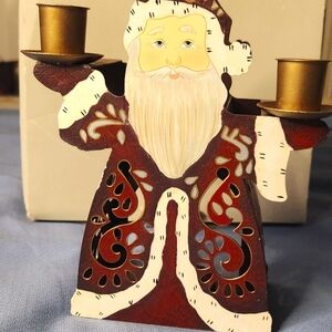 Partylite Santa Claus Candle Holder - Tea Lights and Pillars